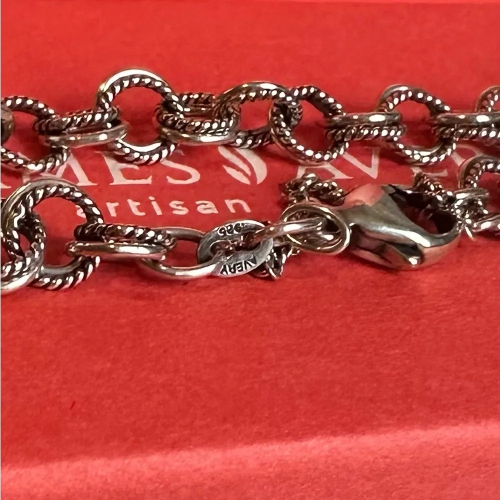 James Avery double linked charm bracelet small - Picture 2 of 7